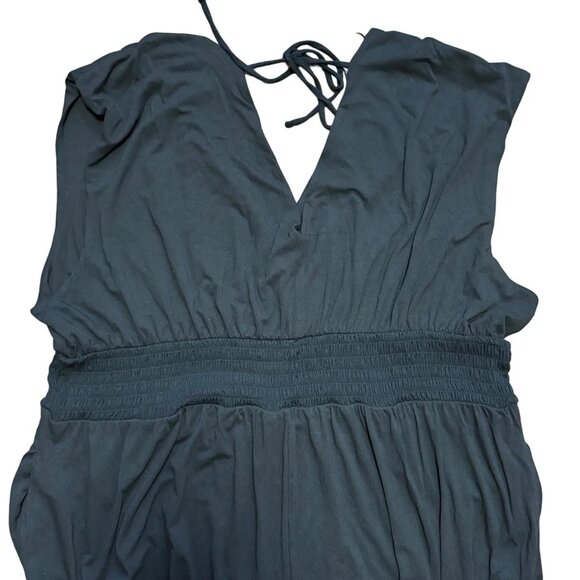 NWT OLD NAVY Waist-Defined Shirred Jumpsuit in Black Jack SZ XXL - Picture 8 of 14